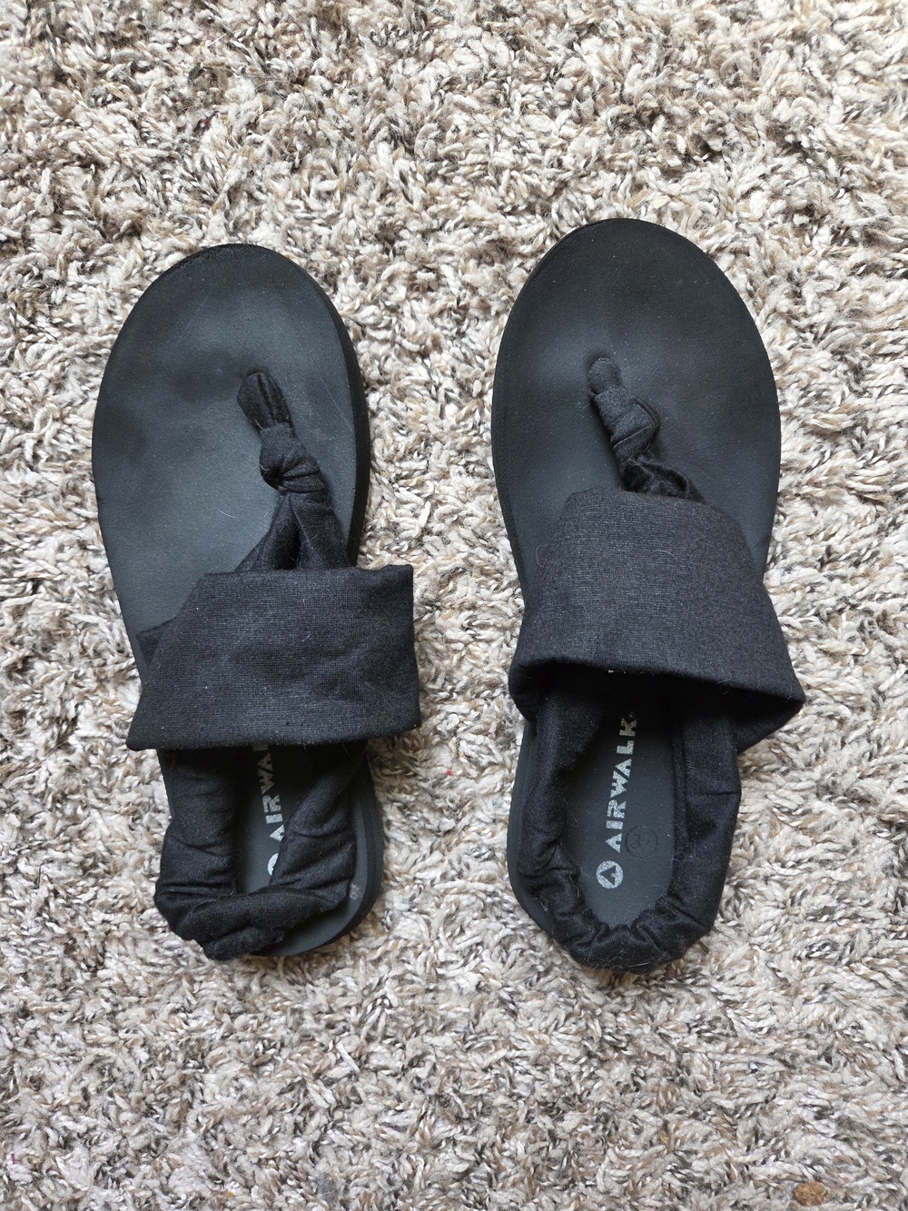 Women's Black Airwalk Yoga Sandals